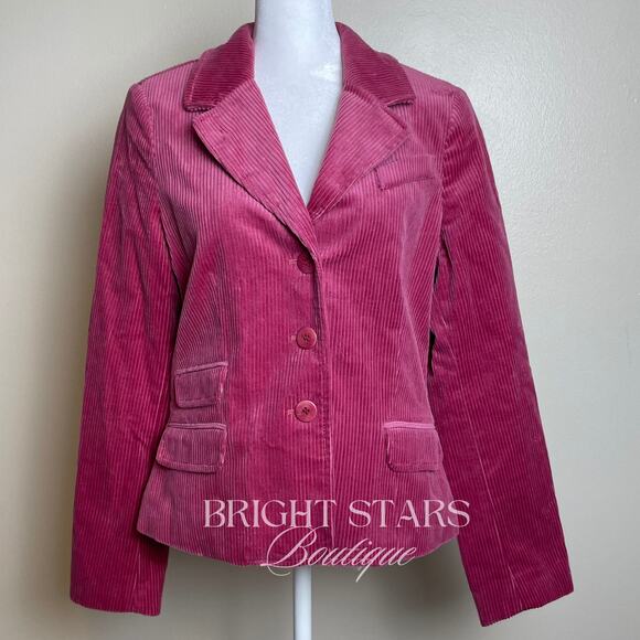 Rare Pink Corduroy Blazer Jacket ASO Lorelai Gilmore Girls Bright Colorful - Picture 5 of 12